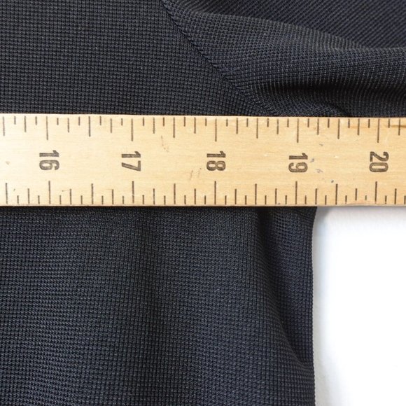 Black Sweater Dress Womens Small Mini Shift Collared Basic Minimal Classic LYDP - Picture 3 of 10